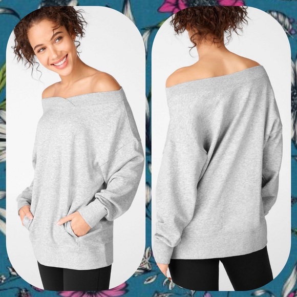 Fabletics Tops - FABLETICS Zaylee Cross Front Off Shoulder Pullover